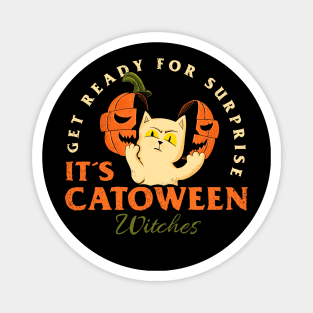 It´s Catoween Witches Magnet